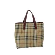 Burberry Vintage Pre-owned Tyg totevskor Beige, Dam