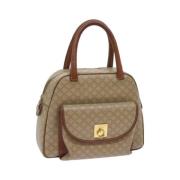 Celine Vintage Pre-owned Canvas handvskor Beige, Dam