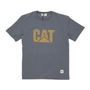 CAT Logo Tee Kortärmad T-shirt Gray, Herr