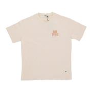 CAT Logo Crew Neck T-shirt Beige, Herr