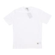 CAT Essentiell Crew-Neck Tee med Logo White, Herr