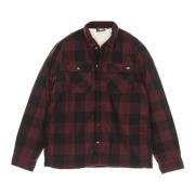 Dickies Sherpa Fodrad Vadderad Skjorta Maroon Brown, Herr