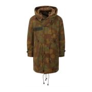 Dsquared2 Camo Hooded Parka Jacka Multicolor, Herr