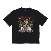 Ed Hardy Orm & Skalle Eld Tee Svart Black, Herr