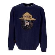 Element Jacquard Sweater Smokey Bear Eclipse Navy Blue, Herr