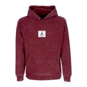 Jordan Röd Lättvikts Statement Hoodie med Känguruficka Red, Herr