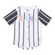 Karl Kani Randig Baseballtröja Vit/Svart Multicolor, Herr