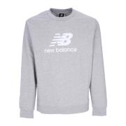 New Balance Logo Crewneck Sweatshirt French Terry Athletic Gray, Herr