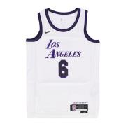 Nike LeBron James City Edition Basketball Tank Top White, Herr