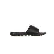 Nike Flexibla Svarta Slide-Tofflor med Logotyp Black, Dam