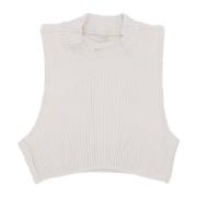 Nike Chill Knit Rib Crop Tank Beige, Dam