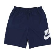 Nike Midnight Navy/Vit Vävd Twill Shorts Blue, Herr