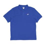 Nike Essential Pique Polo Shirt Game Royal/Vit Blue, Herr