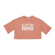 Nike Sportswear Swoosh Logo Crop Tee Brown, Dam