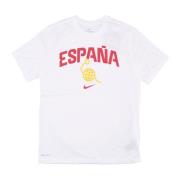 Nike Spanien Basket Tee 2024 Firande White, Herr