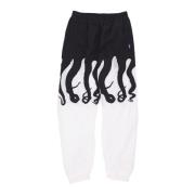 Octopus Track Pants Vit/svart Elastisk Midja White, Herr