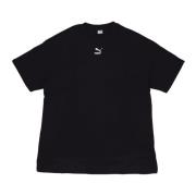 PUMA Svart Tee Klänning med Oversized Ärm Black, Dam