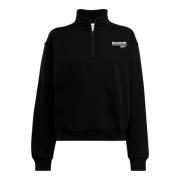 Reebok Kvart Zip Pullover Sweatshirt Black, Dam