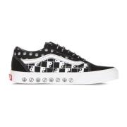 Vans Svart/Vit Låg Sneaker med Logotyp Black, Dam