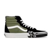 Vans Flame High-Top Sko med Ikoniska Ränder Green, Herr