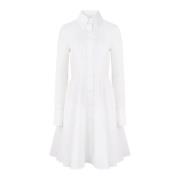 Nina Ricci Vit Bomull Poplin Skjortklänning White, Dam