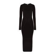 Nina Ricci Elegant Svart Rygglös Maxi Klänning Black, Dam