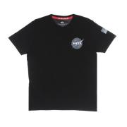 Alpha Industries Nasa Logo Svart Tee Kort Ärm Black, Herr