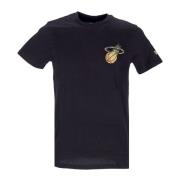 New Era Miami Heat Basketboll T-shirt Svart/Guld Black, Herr