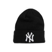 New Era Essential Cuff Stickad Mössa Svart/Vit Black, Unisex