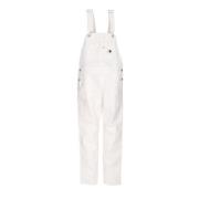 Carhartt Wip Canvas Bib Overall med Fickor White, Dam