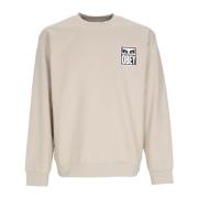 Obey Eyes Icon Crew Fleece Sweatshirt Gray, Herr