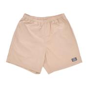 Obey Nylon Shorts med elastisk stängning Beige, Herr