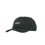 HUF Böjd Skärmkeps Essentials Logo Svart Black, Unisex