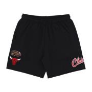 Mitchell & Ness Chicago Bulls Vintage Logo Fleece Shorts Black, Herr