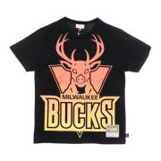 Mitchell & Ness NBA Flames Tee Hardwood Classics Black, Herr