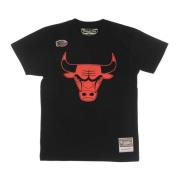 Mitchell & Ness Chicago Bulls NBA Logo Tee Black, Herr