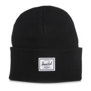 Herschel Svart Beanie Mössa med Manschett Black, Herr