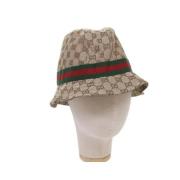 Gucci Vintage Pre-owned Tyg hattar-och-kepsar Beige, Dam