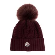 Moncler Ullmössa med tofs Red, Dam