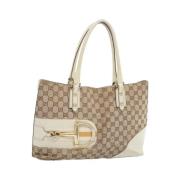 Gucci Vintage Pre-owned Canvas gucci-vskor White, Dam