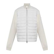 Moncler Cardigan med vadderad framsida Beige, Herr