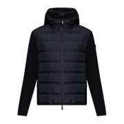 Moncler Cardigan med vadderad framsida Black, Herr