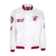 Mitchell & Ness Miami Heat Bomber Jacket White, Herr