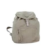 Prada Vintage Pre-owned Nylon ryggsckar Gray, Dam