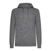 Roberto Collina Grå Hoodie Tröja Cappuccio Gray, Herr