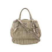 Prada Vintage Pre-owned Laeder handvskor Beige, Dam