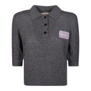 Marni Stickad Polo Gray, Dam