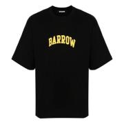 Barrow Svart Crew Neck T-shirt Print Black, Herr