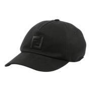 Fendi Svart Baseballkeps med FF-detalj Black, Herr