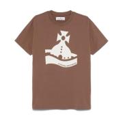 Vivienne Westwood Brun Jersey Crew Neck T-shirt Brown, Herr